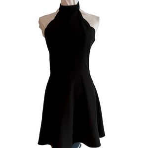 Tobi high neck scallop dress
